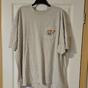 Route 66 Gray Short Sleeve Tee Casual Comfort